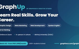 GraphUp by Graphisco – courses online, in-person in Lahore and with Minhaj University DODL